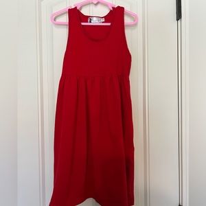 Red tank dress